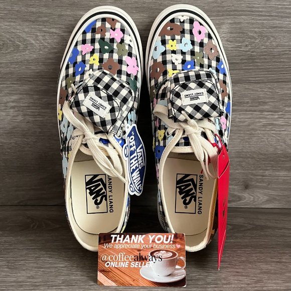 Vans Sandy Liang Authentic 44 Dx Gingham Floral Size 9.5 Women's NWB - Picture 7 of 8
